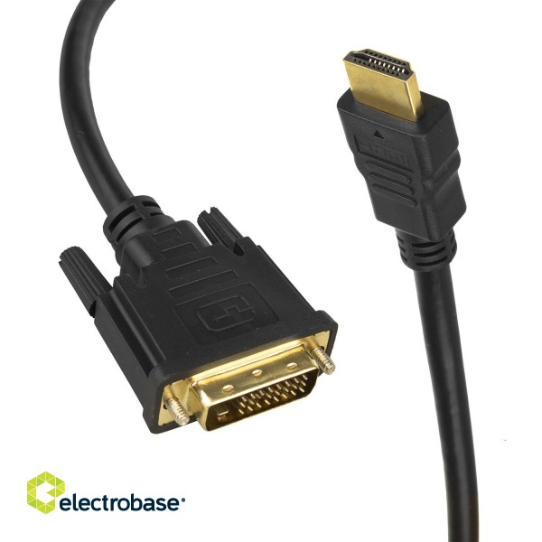 Разъeмы // Different Audio, Video, Data connection plug and sockets // Przewód kabel DVI-HDMI Maclean, v1.4, 2m, MCTV-717 фото 4