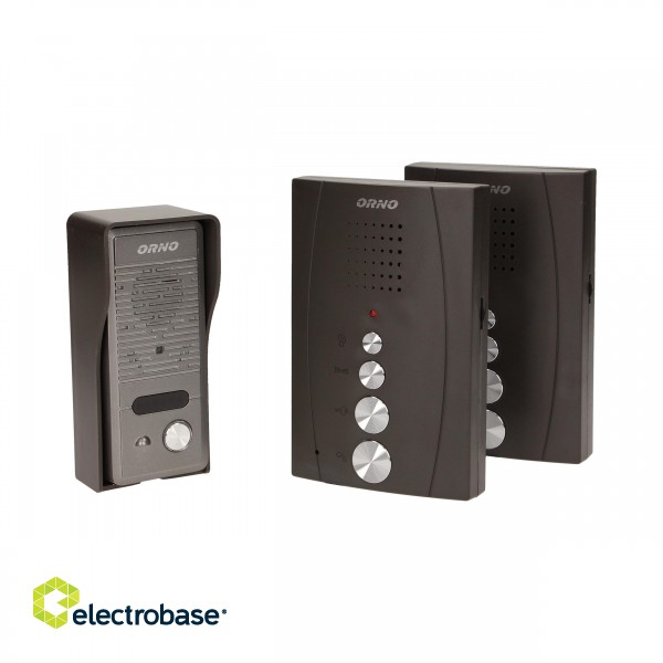 Doorpfones | Door Bels // Video doorphones HD // Zestaw domofonowy jednorodzinny z interkomem, bezsłuchawkowy, czarny ELUVIO INTERCOM image 1