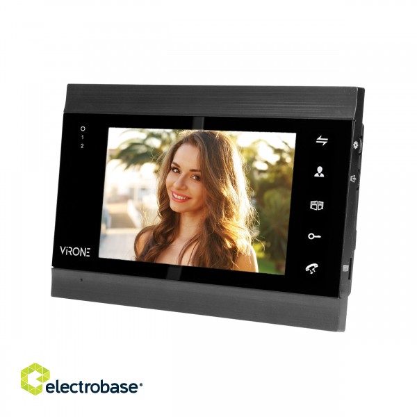 Video-Fonolukod  | Door Bels // Video-Fonolukod HD // Kolorowy wideo monitor 7" (czarny) z darmową aplikacją na telefon image 2