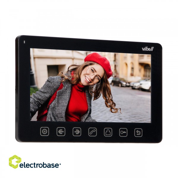 Video-Fonolukod  | Door Bels // Video-Fonolukod HD // Wideo monitor bezsłuchawkowy, kolorowy,  LCD 7? do zastosowania w systemach VIBELL, czarny image 3
