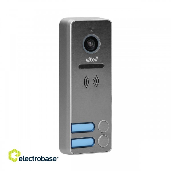 Doorpfones | Door Bels // Video doorphones HD // Zestaw wideodomofonowy 2-rodzinny, bezsłuchawkowy, kolor,  LCD 7", menu OSD, sterowanie bramą, czarny NOVEO MULTI2 image 10