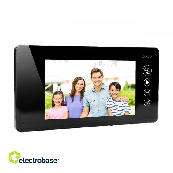 VIDEO-OVIPUHELIN  | Door Bels // VIDEO-OVIPUHELIN HD // Zestaw wideodomofonowy bezsłuchawkowy, kolor, 7" LCD, pin hole, pamięć, z czytnikiem breloków zbliżeniowych, czarny, ARCUS RFID image 4