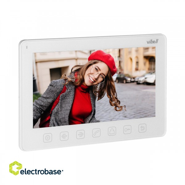 Video-Fonolukod  | Door Bels // Video-Fonolukod HD // Wideo monitor bezsłuchawkowy, kolorowy,  LCD 7? do zastosowania w systemach VIBELL, biały image 3