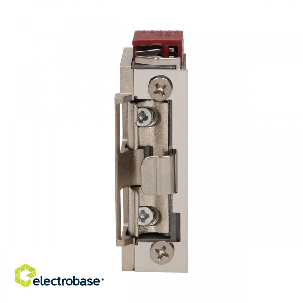 Turvasüsteemid // Electromagnetic locks and doors accessories // Elektrozaczep symetryczny z prowadnicą i sygnalizacją niedomkniętych drzwi, rewersyjny, MINI, NISKOPRĄDOWY 280mA dla 12VDC image 3