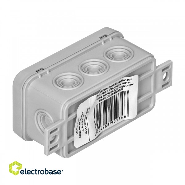 Elektromateriāli // Izpārdošana // Puszka n/t CLICK, IP54, 8 przepustów, 80x45x41mm, szara image 4