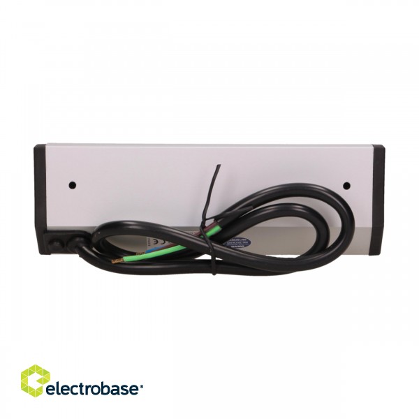 Elektromateriāli // Mēbeļu elektriskie slēdži un rozetes, USB rozetes // Gniazdo meblowe 3x2P+Z, czarno-srebrne image 7