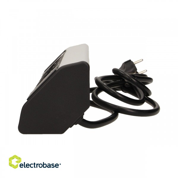 Elektromateriāli // Mēbeļu elektriskie slēdži un rozetes, USB rozetes // Gniazdo meblowe z ładowarką USB i przewodem 1,8m, 3x2P+Z, 2xUSB image 5