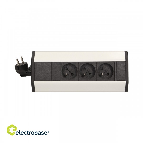 Elektromateriāli // Mēbeļu elektriskie slēdži un rozetes, USB rozetes // Gniazdo meblowe z przewodem 1,8m, 3x2P+Z image 5