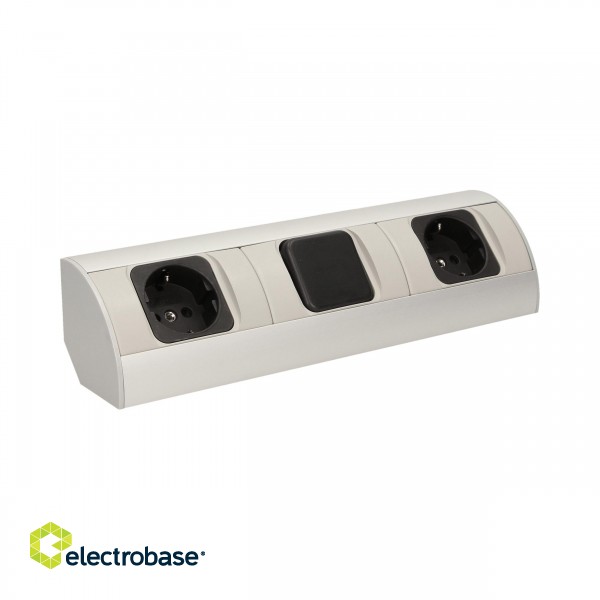 Elektromateriāli // Mēbeļu elektriskie slēdži un rozetes, USB rozetes // Gniazdo meblowe z wyłącznikiem, 2x2P+Z, wersja schuko image 4