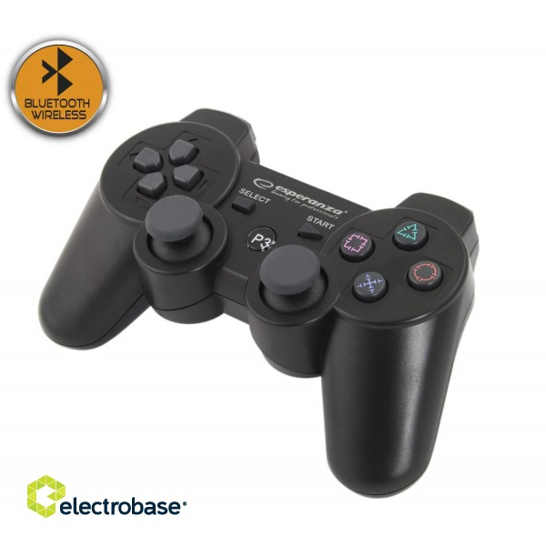 Switches and Indicators // Joysticks // EGG109K Gamepad bezprzewodowy Bluetooth PS3 Marine czarny Esperanza image 1