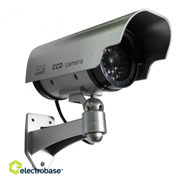 Video surveillance // Analog camera accessories // Atrapa kamery monitorującej CCTV, bateryjna image 1