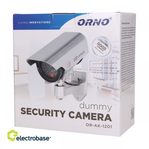 Video surveillance // Analog camera accessories // Atrapa kamery monitorującej CCTV, bateryjna image 3