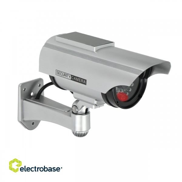 Videonovērošanas kameru sistēmas // Kameru aksesuārs // Atrapa kamery monitorującej CCTV z panelem solarnym