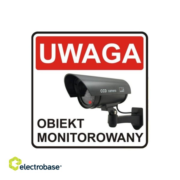 Video surveillance // Analog camera accessories // Atrapa kamery tubowej, diody IR LED, srebrna, IR1100S image 2