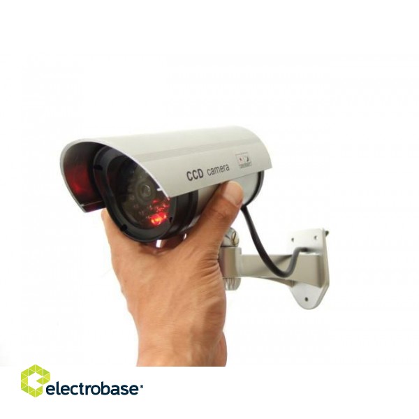 Videonovērošanas kameru sistēmas // Kameru aksesuārs // Atrapa kamery tubowej, diody IR LED, srebrna, IR1100S image 5