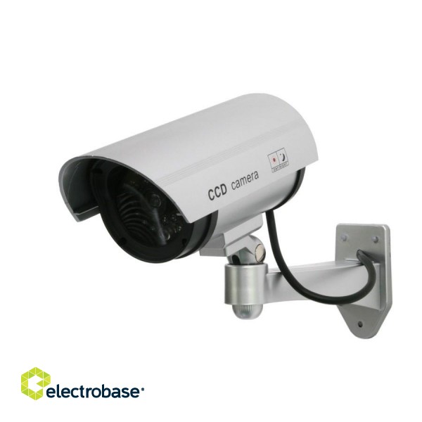 Videonovērošanas kameru sistēmas // Kameru aksesuārs // Atrapa kamery tubowej, diody IR LED, srebrna, IR1100S image 8