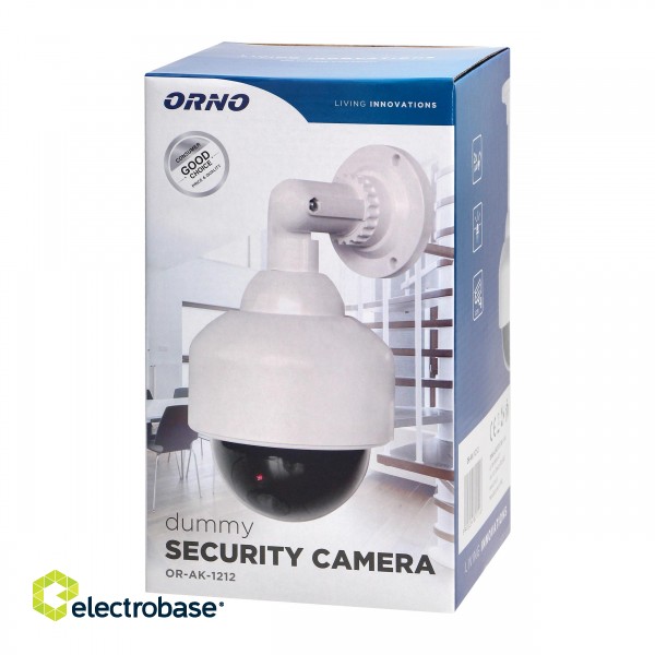 Videonovērošanas kameru sistēmas // Kameru aksesuārs // Atrapa obrotowej kamery monitorującej CCTV, typu PTZ, bateryjna image 2