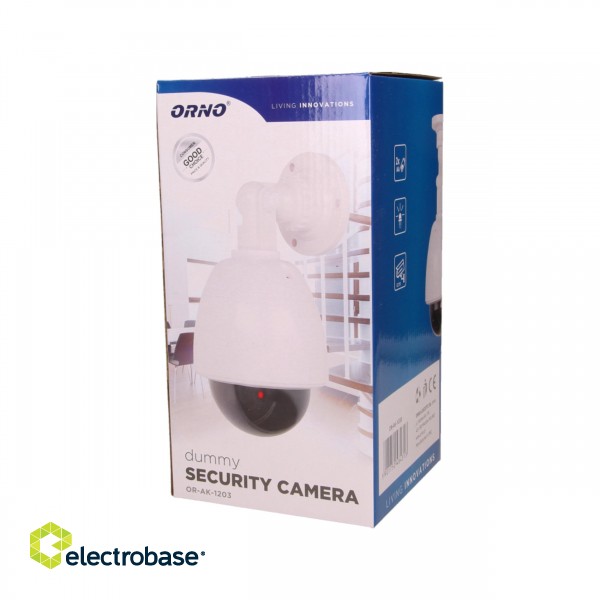 Video surveillance // Analog camera accessories // Atrapa obrotowejj kamery monitorującej CCTV, bateryjna image 3