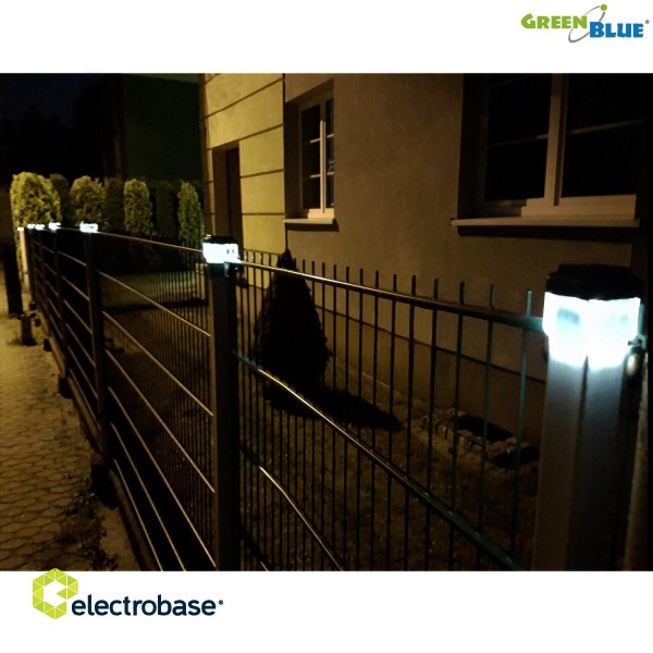 LED Lighting // New Arrival // Lampa solarna LED  na słupek GreenBlue, 60x60mm, daszek kopertowy, GB126 image 7