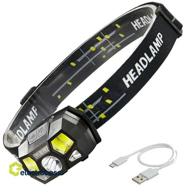 Handheld and Head LED Flashlights // LED Handheld Flashlights // ZD112 Latarka czołowa led czujnik ruchu image 1