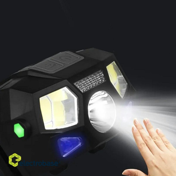 Handheld and Head LED Flashlights // LED Handheld Flashlights // ZD112 Latarka czołowa led czujnik ruchu image 6