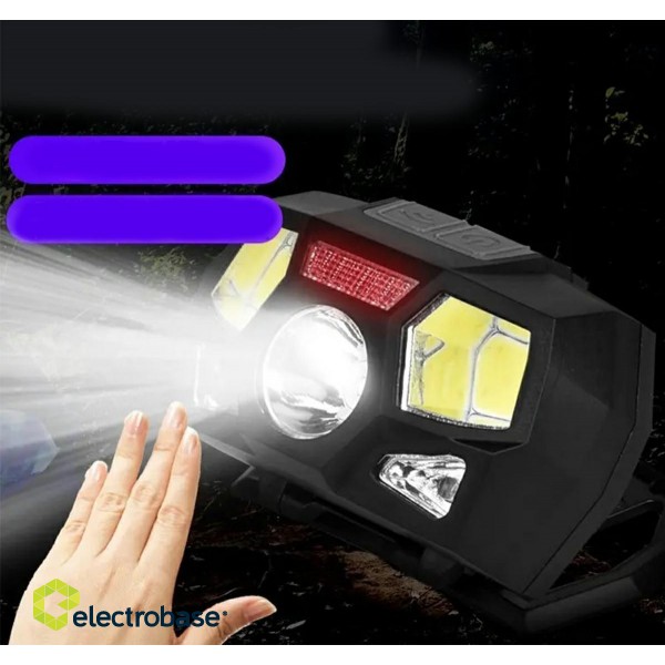 Handheld and Head LED Flashlights // LED Handheld Flashlights // ZD112 Latarka czołowa led czujnik ruchu image 7