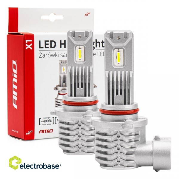 LED valgustus // Light bulbs for CARS // Żarówki samochodowe led seria x1 hb3 9005/hir1 9011/h10 6500k canbus amio-02968