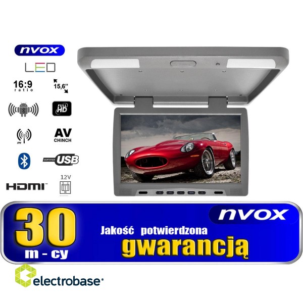 Auto- ja mootorrattatooted, elektroonika, navigatsioon, CB raadio // Autoraadio ja helisüsteem, autosisesed monitorid // Monitor podwieszany podsufitowy led 15cali z systemem android usb fm bt wifi 1gb ram 12/24v image 3