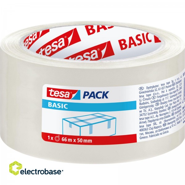 Packing materials // Tapes for packaging // Taśma pakowa basic 66m:50mm, przezroczysta