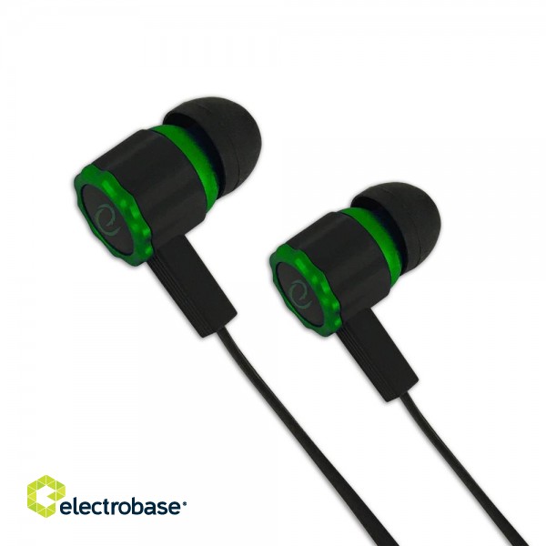 Audio Austiņas / Vadu / Bezvadu // Headphones => In-Ear // EGH201G Esperanza słuchawki douszne z mikrofonem gaming viper czarno-zielone