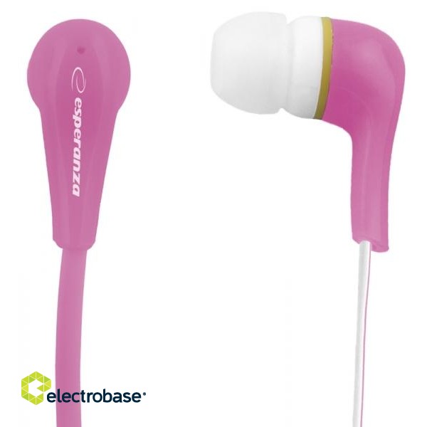 Austiņas // Headphones => In-Ear // EH146P Słuchawki douszne Lollipop różowe Esperanza