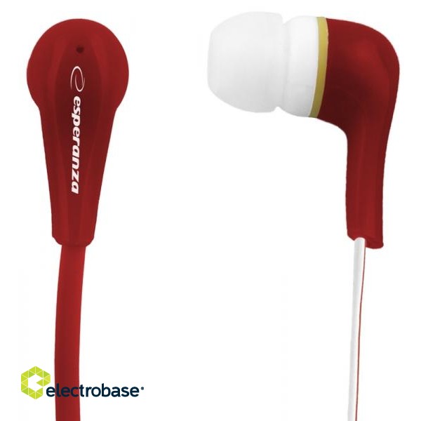 Headphones and Headsets // Headphones => In-Ear // EH146R Słuchawki douszne Lollipop  czerwone Esperanza