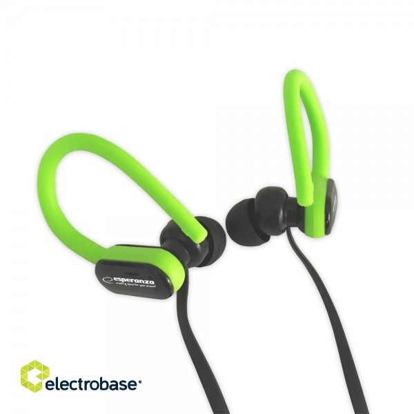 Austiņas // Headphones => In-Ear // EH197KG Esperanza słuchawki douszne z mikrofonem eh197 czarno-zielone