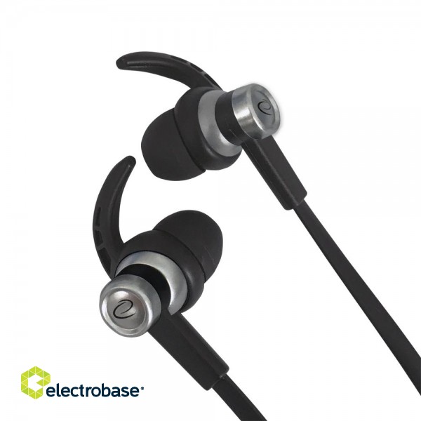 Наушники // Headphones => In-Ear // EH201KS Esperanza słuchawki douszne z mikrofonem i reg. głośności eh201 czarno-srebrne