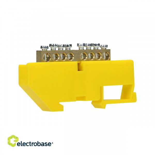 Elektrimaterjalid // Wago klemmid // Listwa zaciskowa PE, na szynę TH35, 8 przewodów, żółta image 3