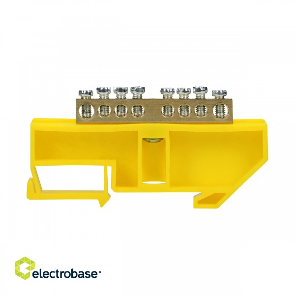 Electric Materials // Wago Connectors and Terminal Blocks // Listwa zaciskowa PE, na szynę TH35, 8 przewodów, żółta image 5
