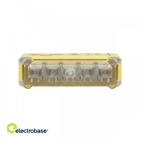 Elektrimaterjalid // Wago klemmid // Złączka instalacyjna wciskana 5-przewodowa; na drut 0,75-2,5mm?; IEC 300V/24A; Blister 10 szt. image 7