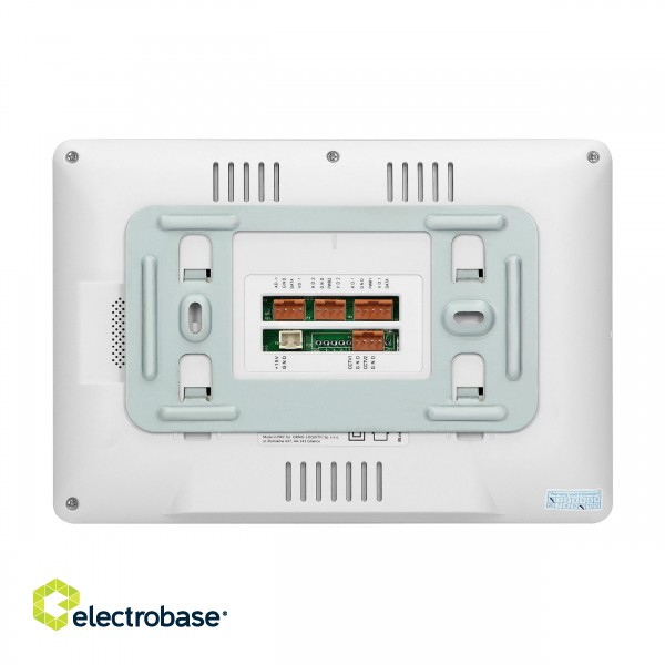 Domofoni (namruņi) | Durvju zvani // Video/Audio namrunis // Wideo monitor bezsłuchawkowy, kolorowy, LCD 7?, do zastosowania w systemach VIBELL, dotykowy ekran, moduł pamięci,  gniazdo na kartę SD, biały image 7