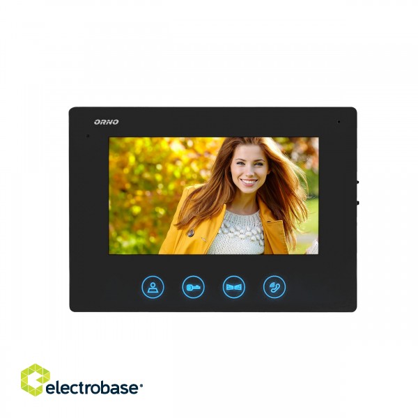 Video-Fonolukod  | Door Bels // Video-Fonolukod HD // Wideo monitor bezsłuchawkowy, kolorowy, LCD 7", do zestawu z serii CERES, otwieranie bramy, czarny image 4