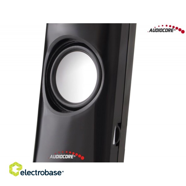 Audio- ja hifi-järjestelmät // Kaiuttimet // Głośniki komputerowe 8W USB Black Audiocore AC860 image 3