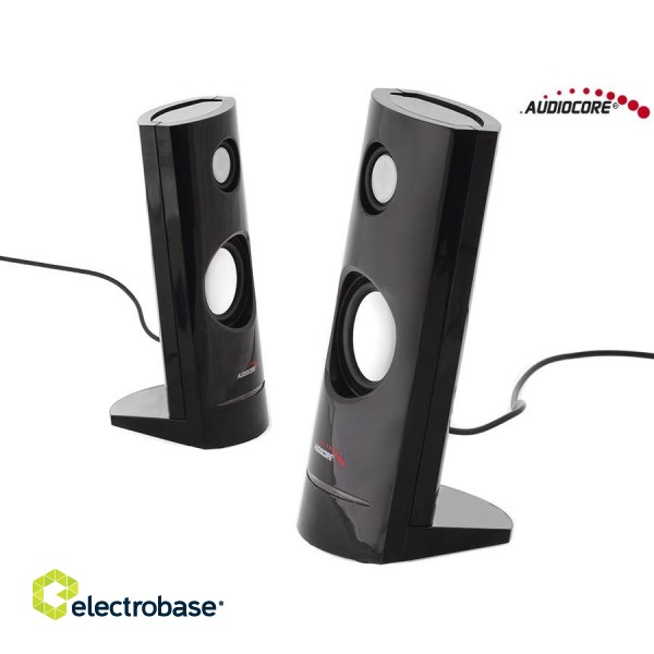 Audio- ja hifi-järjestelmät // Kaiuttimet // Głośniki komputerowe 8W USB Black Audiocore AC860 image 8