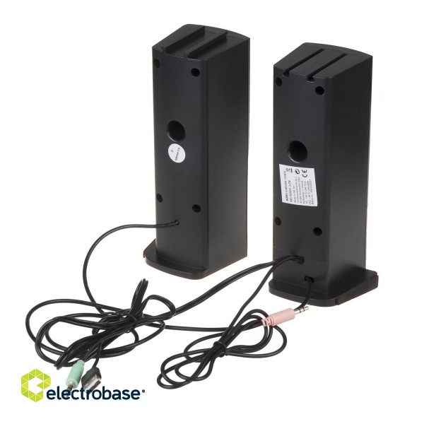 Audio and HiFi systems // Speakers // Głośniki komputerowe soundbar Audiocore 3Wx2, LED, USB 5v, wejście liniowe, AC955 image 6