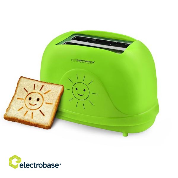 Kitchen electrical appliances and equipment // Toasters // EKT003 Toster Smiley zielony  image 3