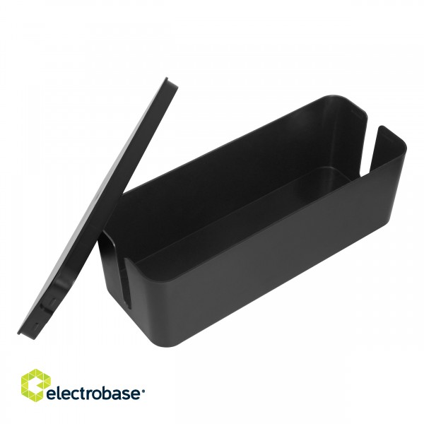 Electric Materials // Сlearance sale // Organizer do kabli - cable box L, czarny image 4