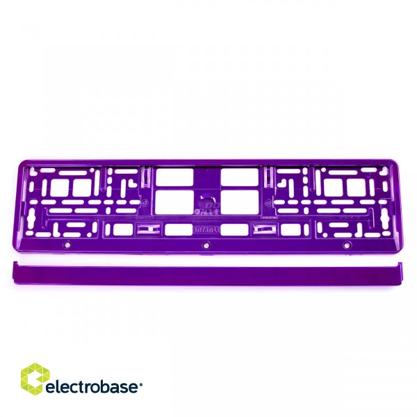 Auto- ja mootorrattatooted, elektroonika, navigatsioon, CB raadio // Goods for Cars // Ramka tablicy rejestracyjnej metalizowana fioletowa amio-71457/01170f