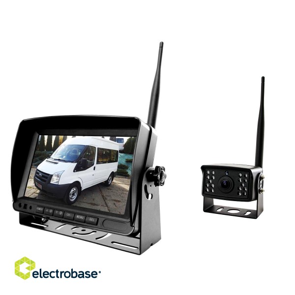 Auto un Moto preces, Auto Audio, Navigācija, CB Radio // Auto preces // Monitor samochodowy z funkcją rejestratora lcd 7cali ahd z obsługą bezprzewodowej kamery 12v 24v image 1