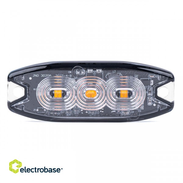 LED valgustus // Light bulbs for CARS // Lampa błyskowa ostrzegawcza płaska 3 led r65 r10 12-24v amio-02297