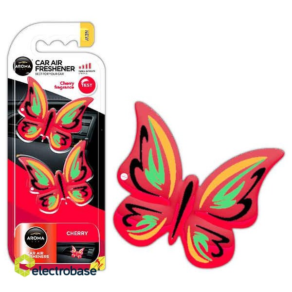 Car and Motorcycle Products, Audio, Navigation, CB Radio // Air Fresheners | Fragrances for Cars // Odświeżacz powietrza aroma fancy shapes butterfly cherry