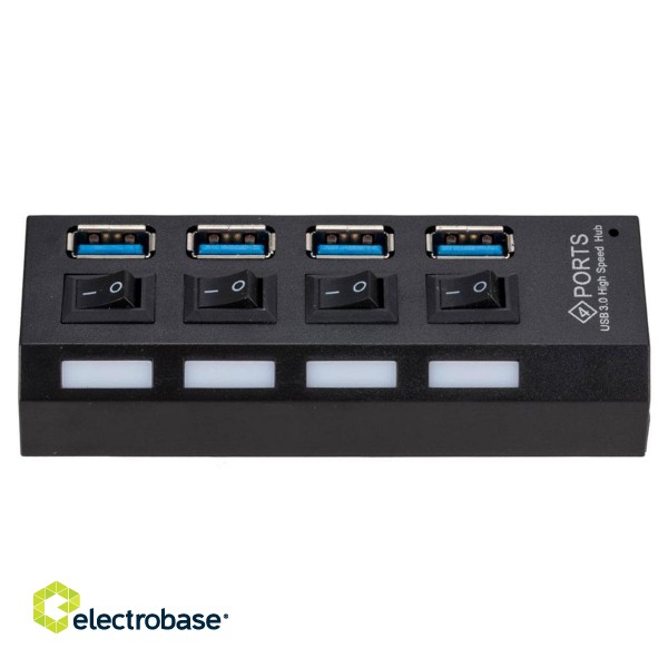 Sülearvutid, sülearvutid, tarvikud // USB Hubs | USB Docking Station // AK244B Hub usb 3.0 4 porty b/z image 5