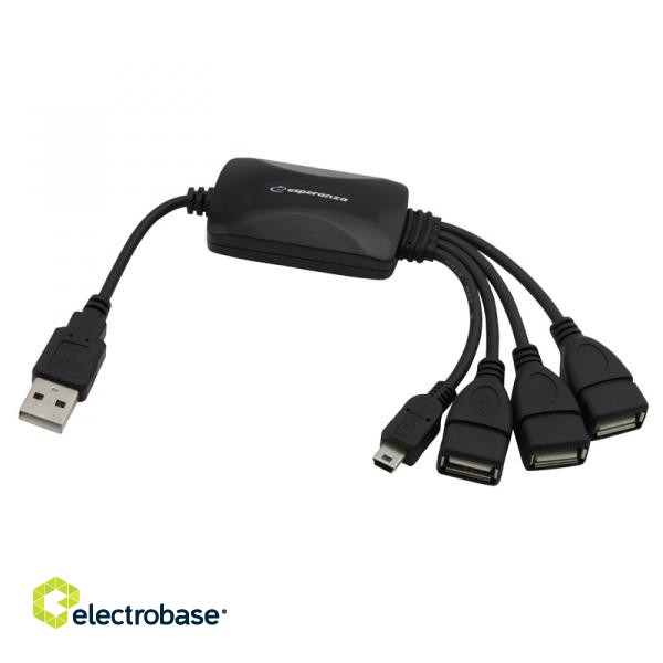 Kannettavat, muistikirjat, tarvikkeet // USB Hubs | USB Docking Station // EA114 Esperanza usb 2.0 hub 3x usb + 1x mini usb